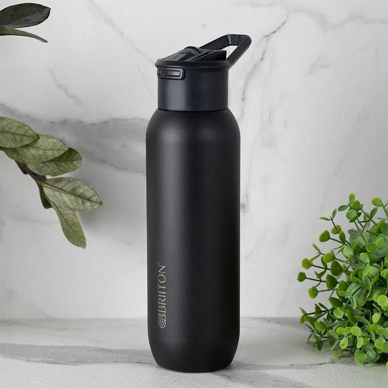 Drinko Fantasia Hot & Cold Thermos Water Bottle (Black) - 630 mL media 1