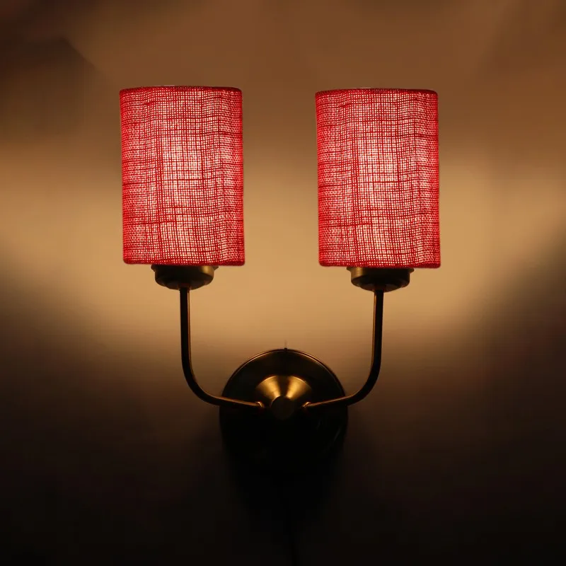 Lumoire Duo Metal Wall Lamp - Maroon media 7