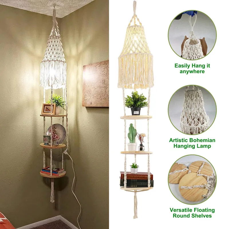 Isando Boho Macrame Shelf media 7