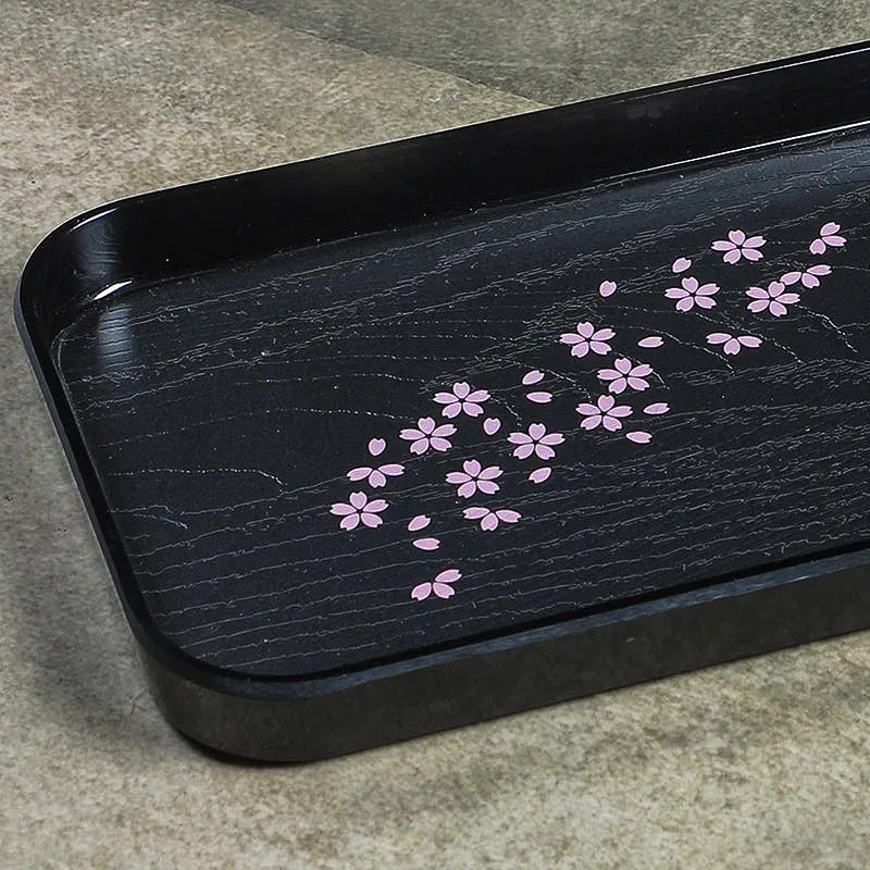 Bivaro Melamine Serving Tray - Black & Lavender media 5