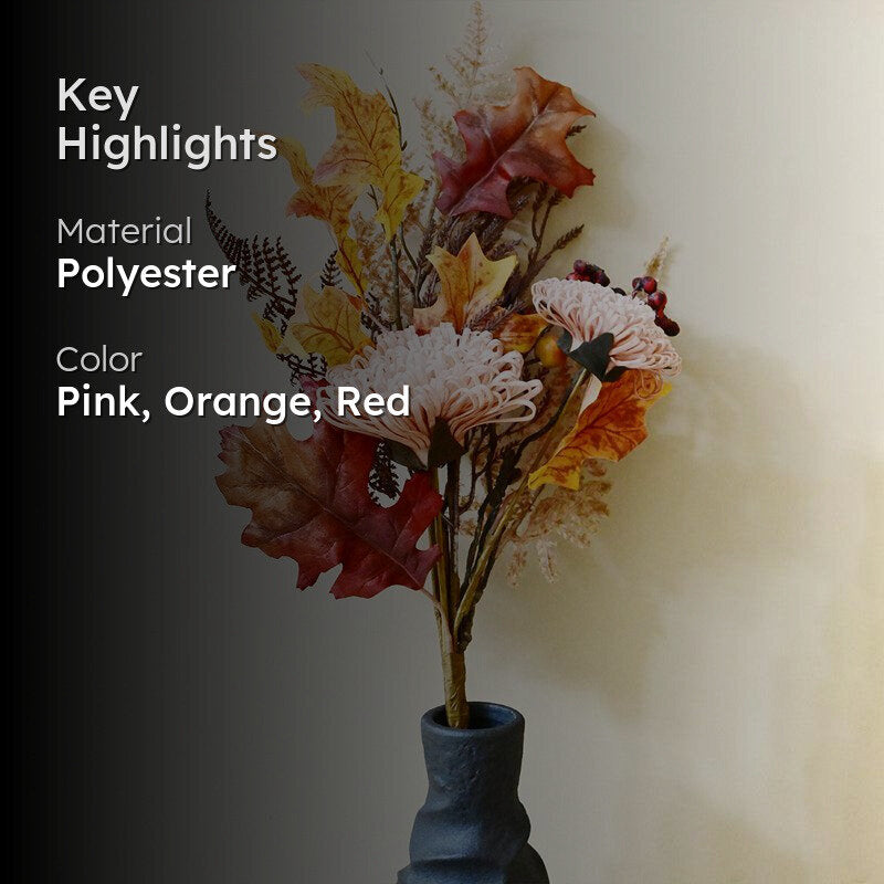Artificial Dahlia Flower Bunch - Peach media 2