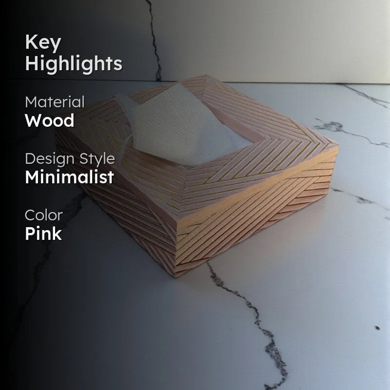 Stripe Stride Tissue Box - Pink media 2