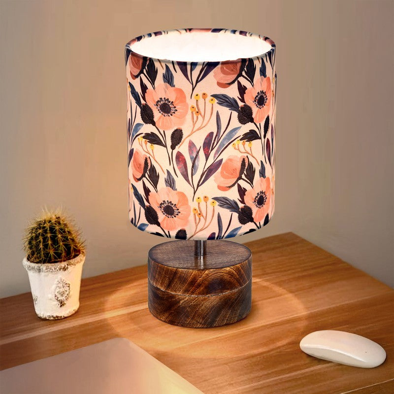 GlowLoom Designer Wooden Table Lamp - Multicolor
