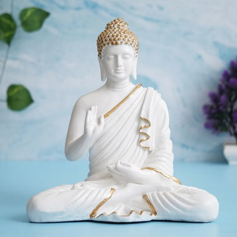 Light of Wisdom Buddha Idol - White media 5