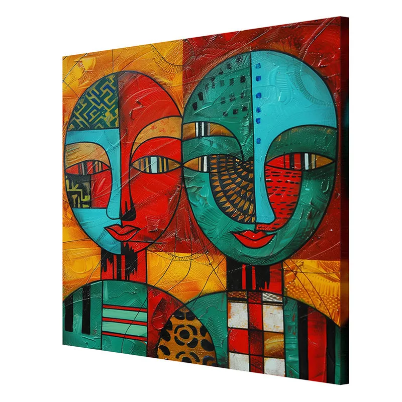 Modern Abstract Faces Wall Painting media 6