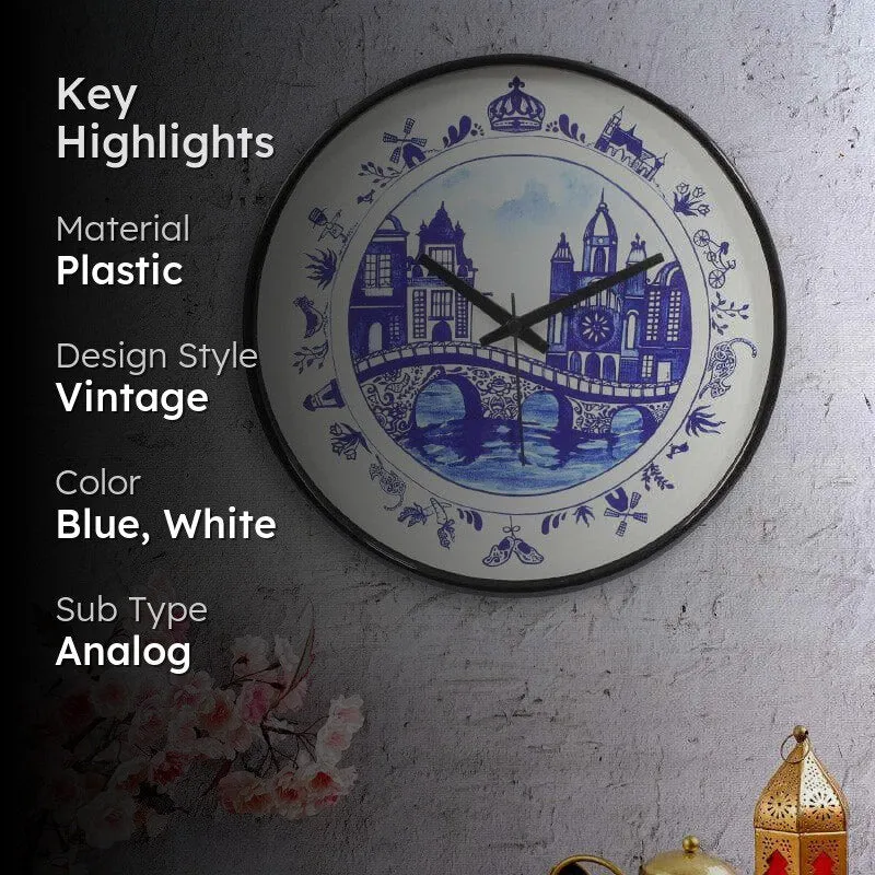 Blue City Wall Clock media 2