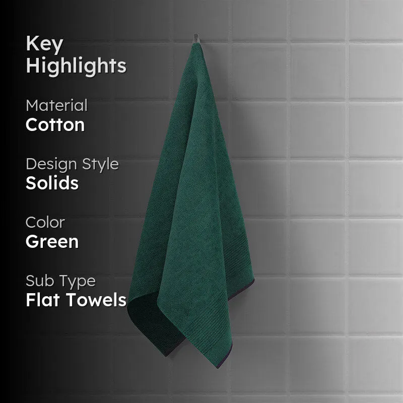 Ruffle Terry Cotton Bath Towel - Green media 2