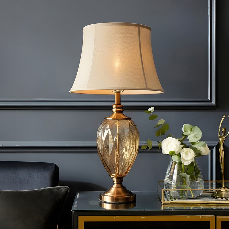 AarviDecor Camden Decorative Fabric Table Lamp - Beige