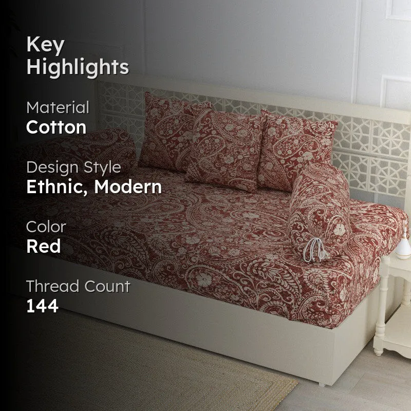 Diviora Ethnic Cotton Diwan Set - Six Piece Set media 2