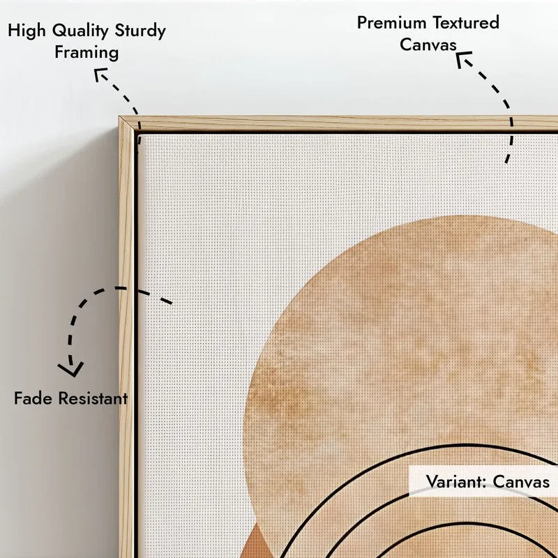 Centered Harmony Canvas Wall Painting With Brown Frame media 7
