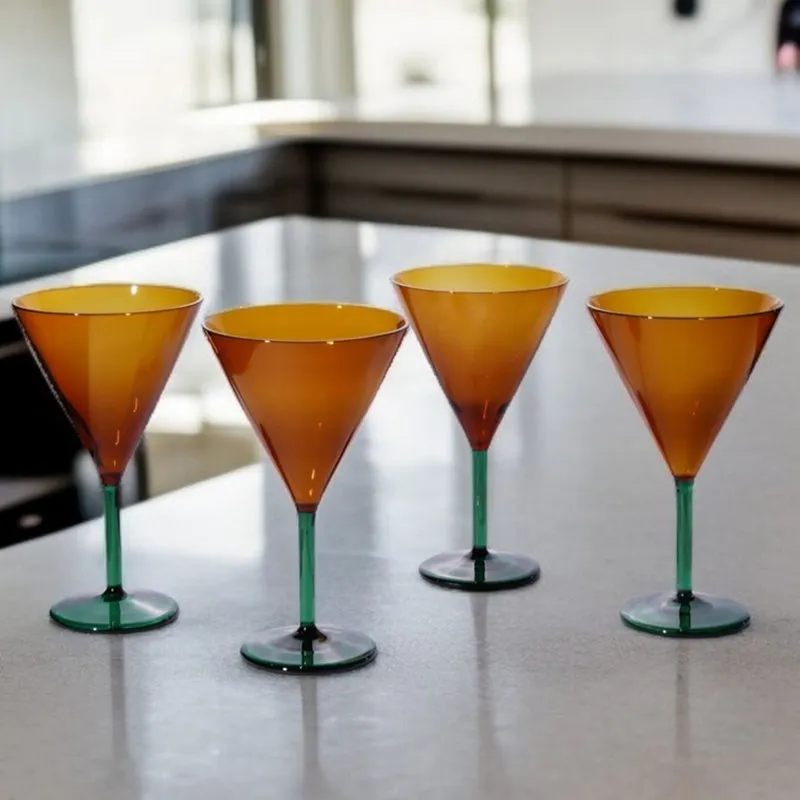 Scarlet Ember Cocktail Glasses(240 mL) - Set Of Four media 1