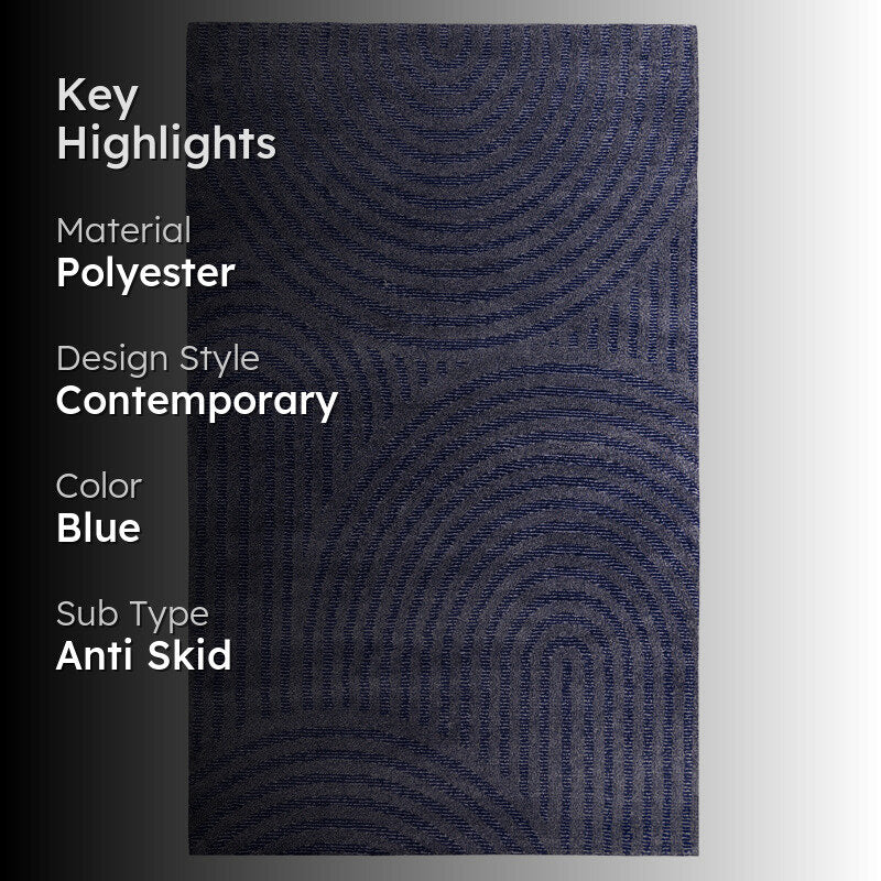 Aneeta Soft Pile Anti-Skid Carpet - Blue media 2