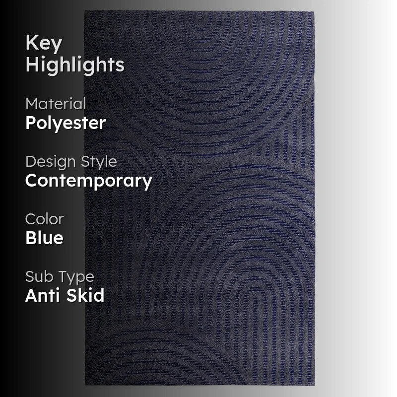 Aneeta Soft Pile Anti-Skid Carpet - Blue media 2