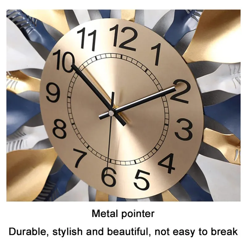 Hands Silent Wall Clock - Multicolor media 9