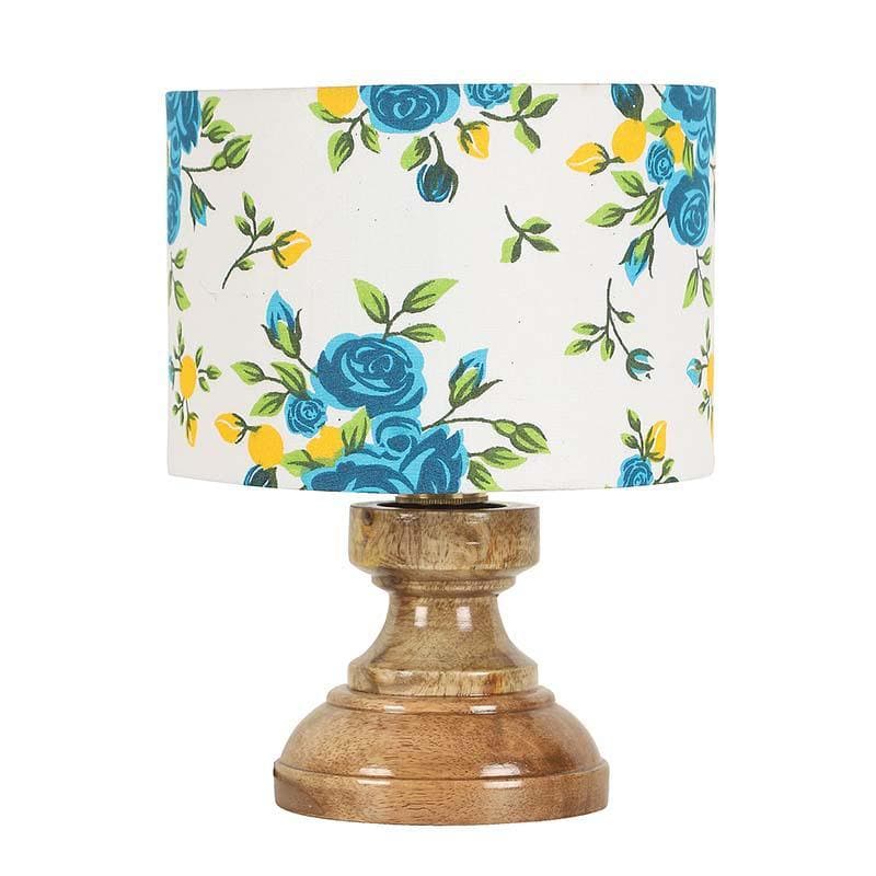 Blu Blooms Fabric Table Lamp - Multicolor media 3