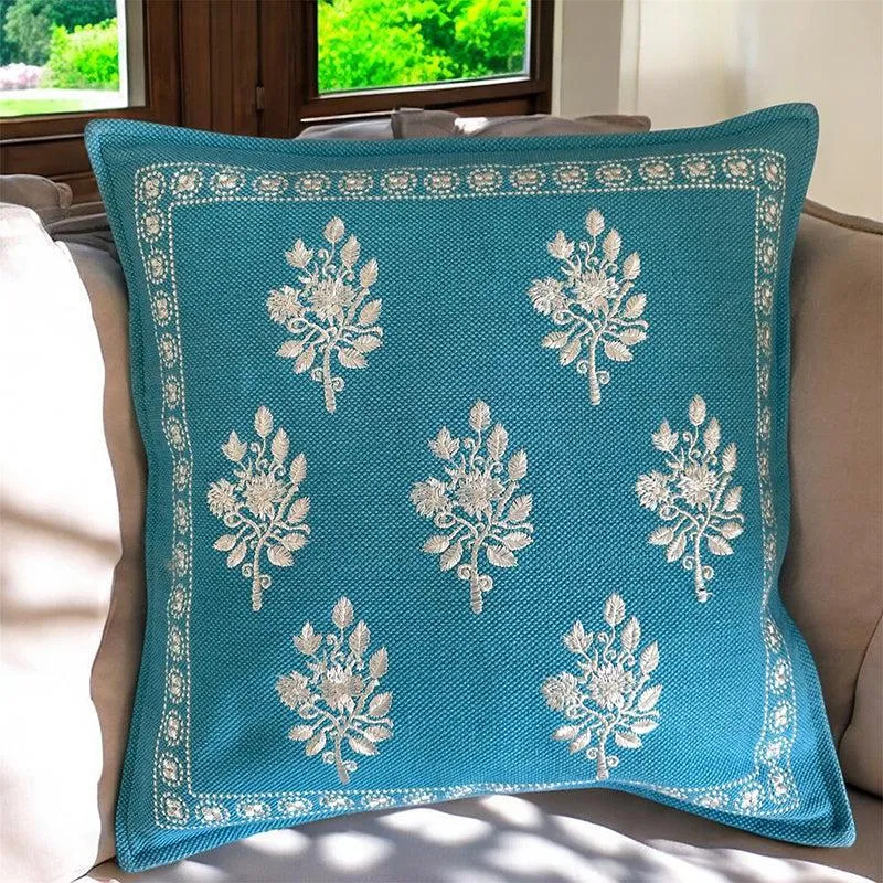 Stitch Lab Embroidered Cotton Cushion Cover media 4