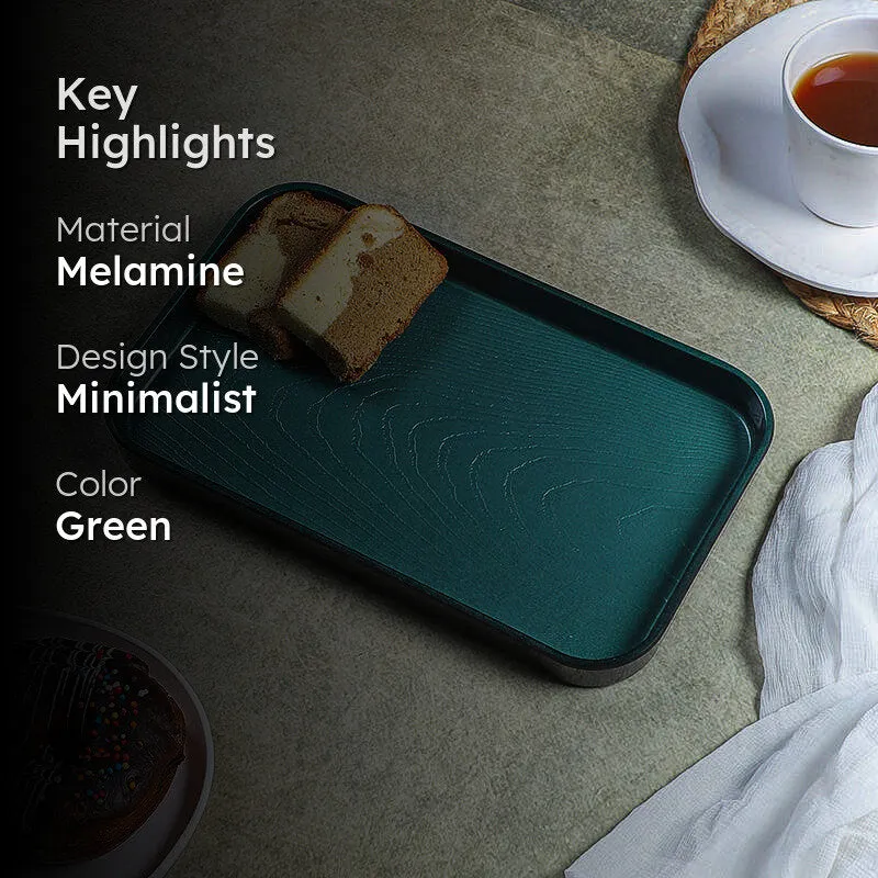 Ishiguro Melamine Serving Tray - Metallic Green media 2