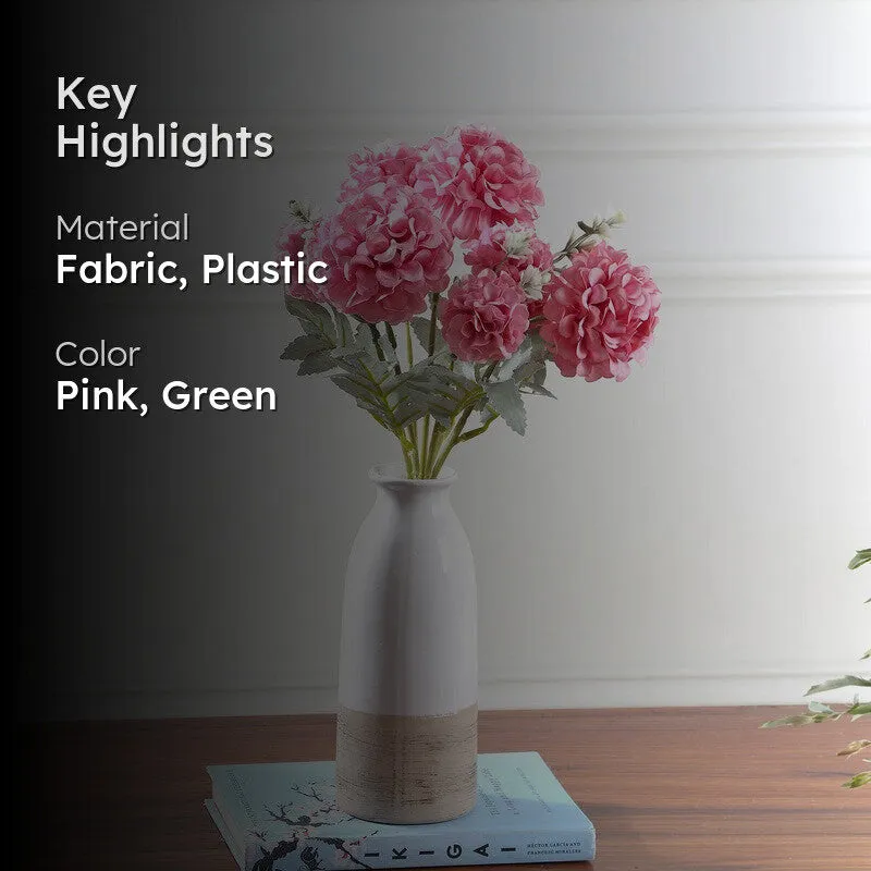 Blushen Carnation Fabric Arificial Flower - Pink media 2