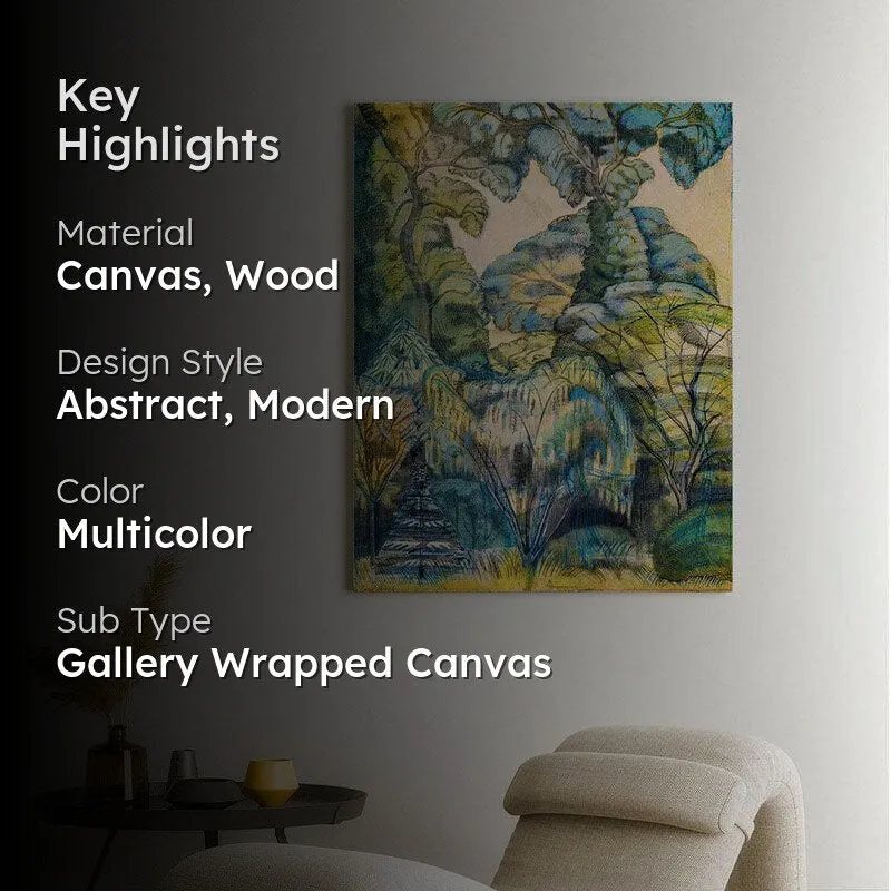 Branch Of Tree Abstract Canvas Painting - Gallery Wrap media 2