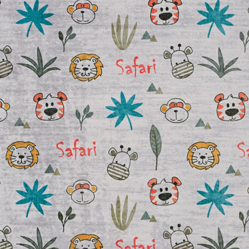 Doodle Zoo Kids Polyester Anti-Skid Carpet - Multicolor media 4