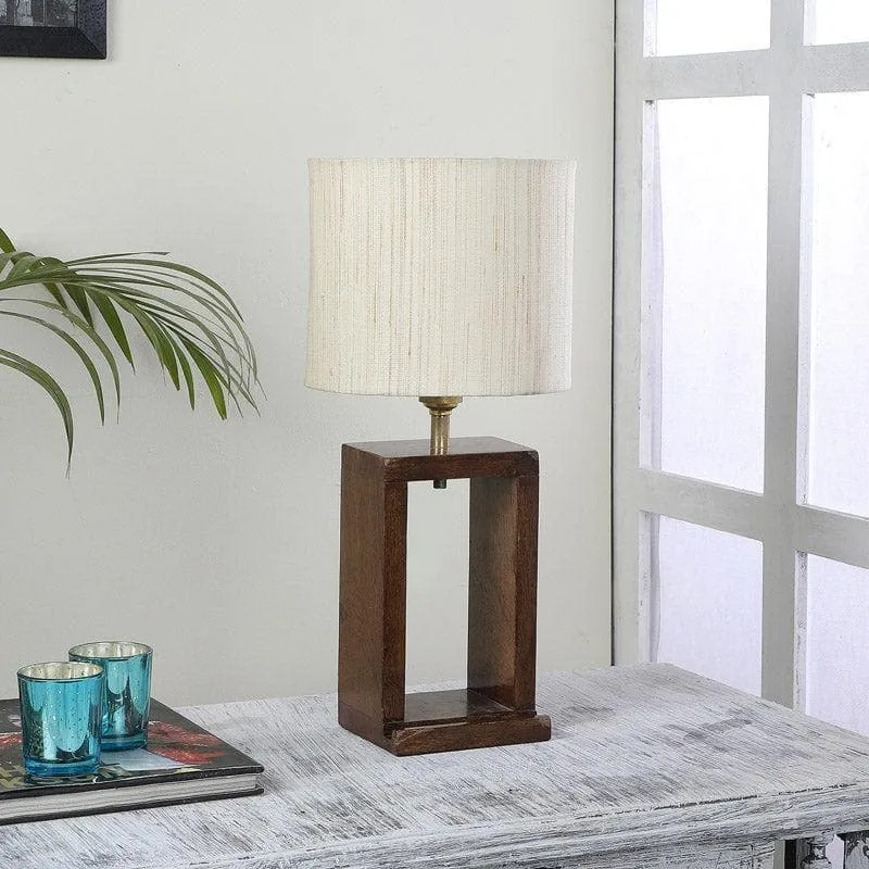 Urbane Recto Fabric Table Lamp - Beige,Brown media 3