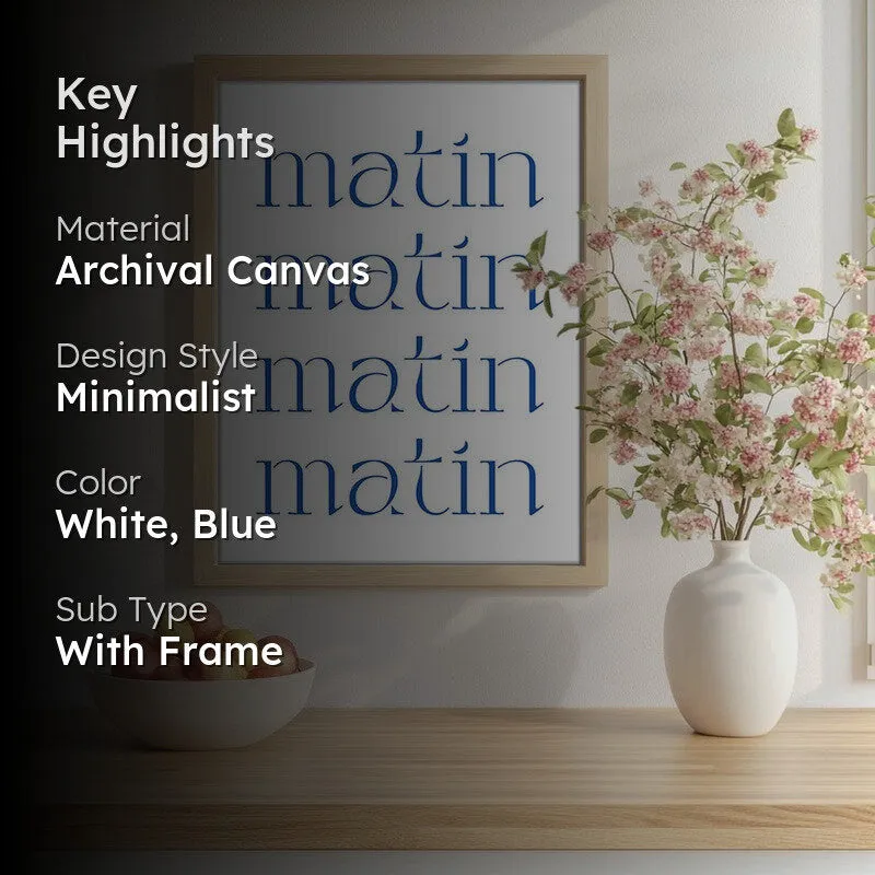 Matin Letters Archival Canvas Wall Art - Brown media 2