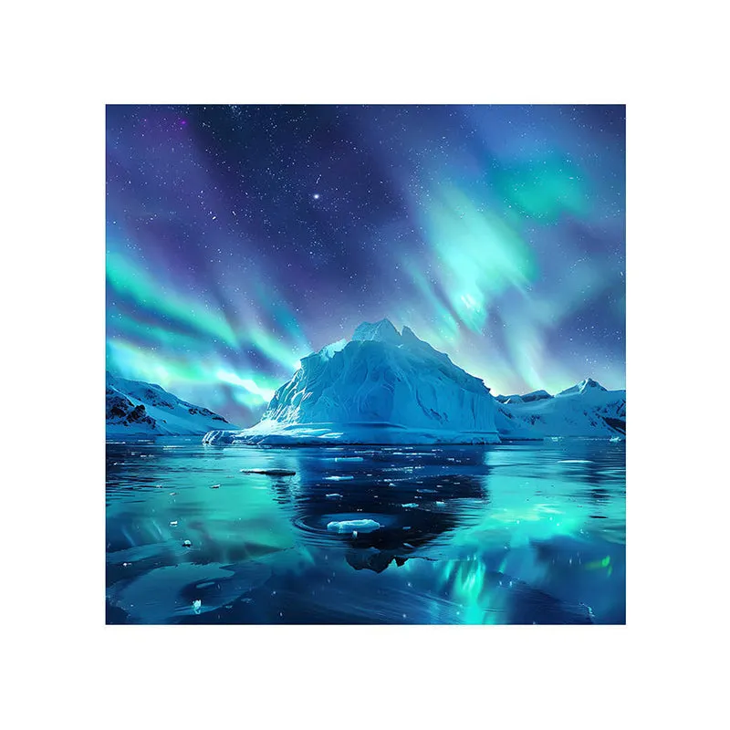 Icy Berg Aurora Wall Painting media 5