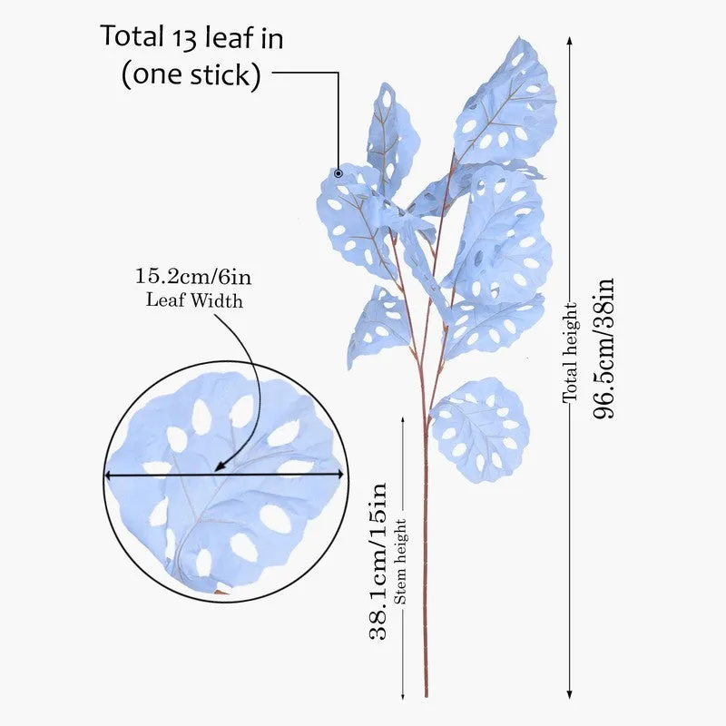 Perennial Charm (Blue) Artificial Flowers for Home - Set Of Two media 7
