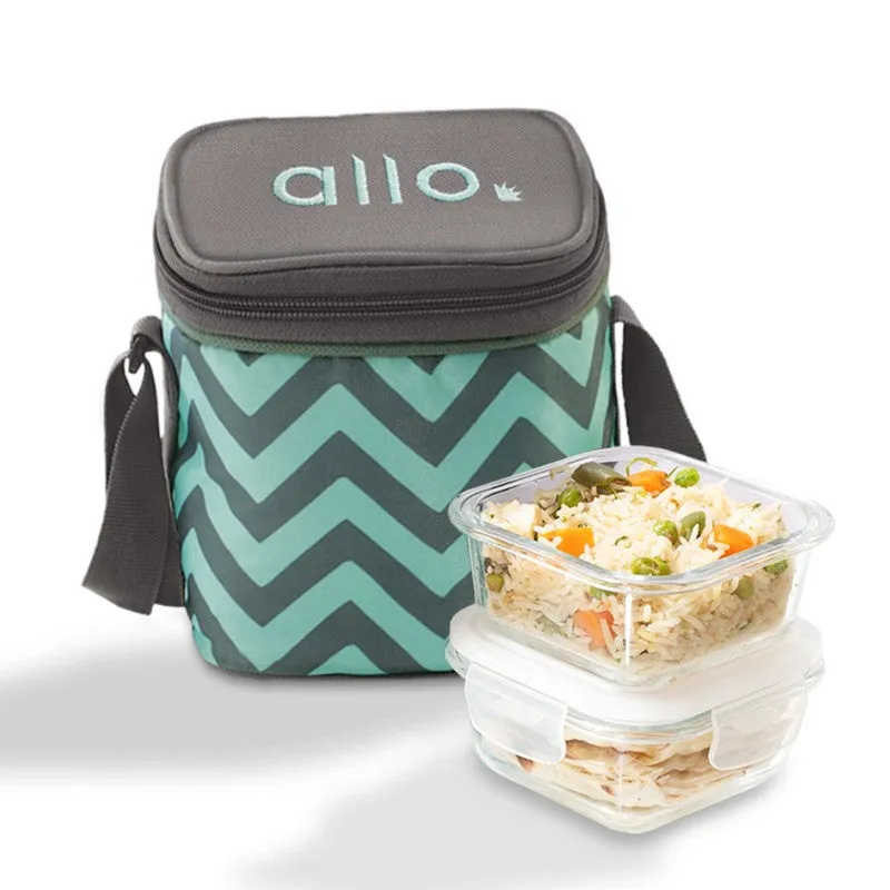 Paksy Leak Proof Glass Lunch Box (320 mL Each) - Set Of Two media 4