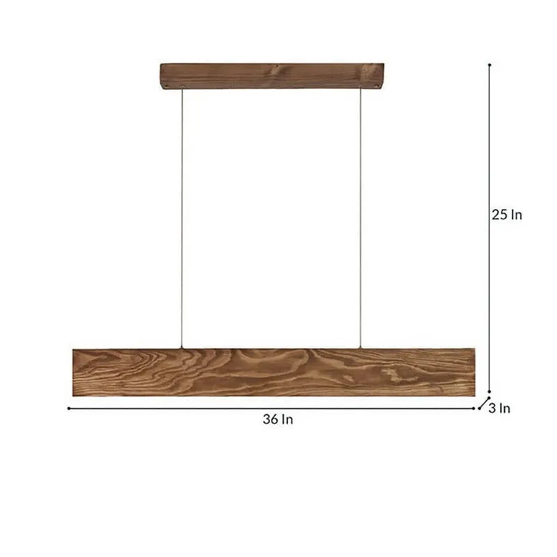 LumaBar Wooden Ceiling Lamp - Brown media 9