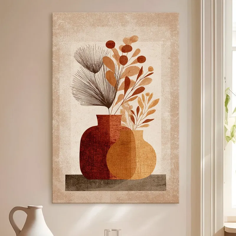 Earthy Vase Composition Canvas Wall Art media 4