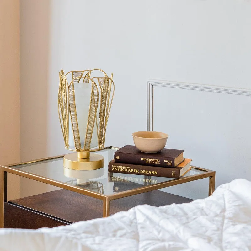 Orange Tree Aponi Mild Steel Table Lamp - Gold media 5