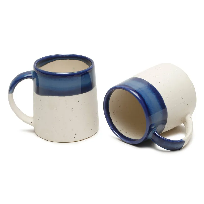 Bliss Ceramic Coffee Mug (300 mL Each,Blue) - Set Of Six media 4