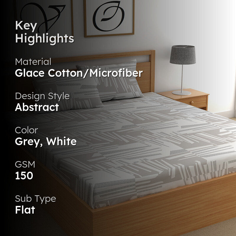 Fragmenta II Microfiber Microfiber Bedsheet - 150 GSM media 2