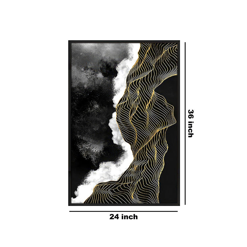 Ocean of Nyx Abstract Wall Painting With Frame media 6