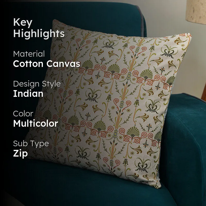 Sage Stitch Printed Cushion Cover media 2