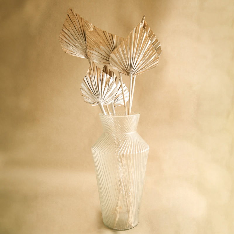 Dried Dual Tone Palm Leaf (Gold) - Set Of Five media 4