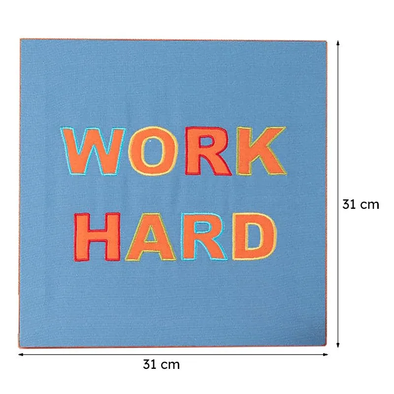 Work Hard Motivational MDF & Fabric Wall Accent media 8