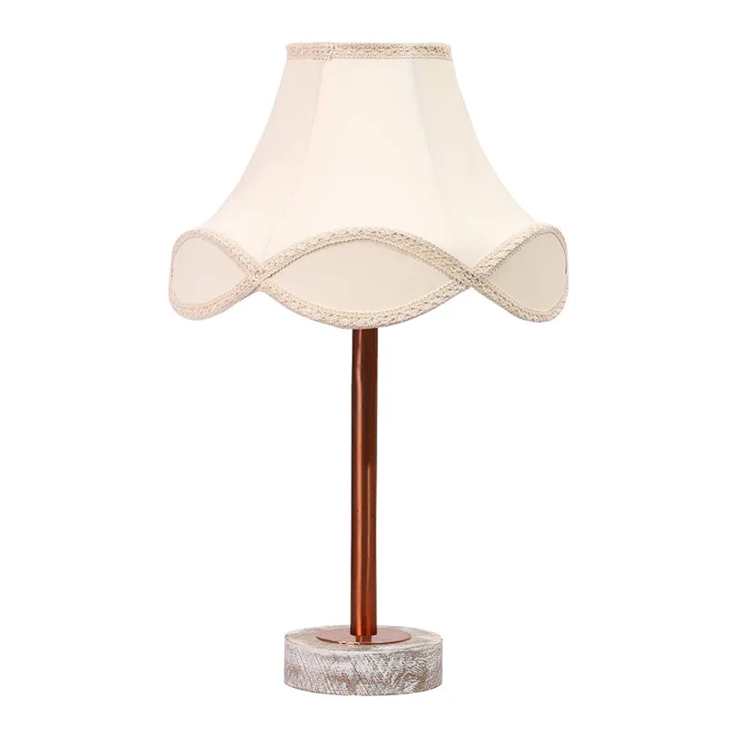 Valencia Arc Rodin Wooden Table Lamp - OffWhite,Copper,White media 4
