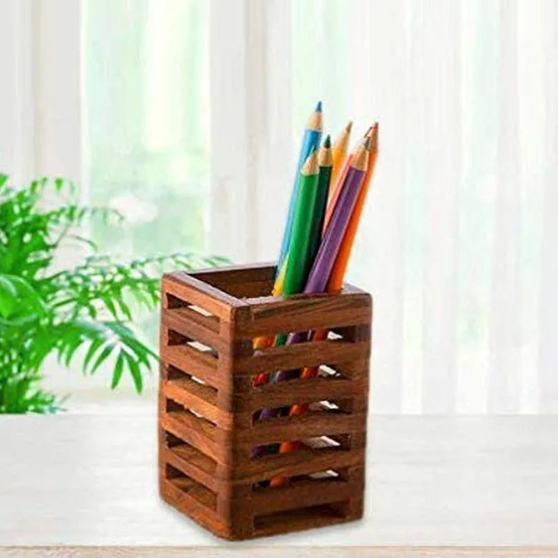 WriteDock MDF Pen Stand - Brown media 3