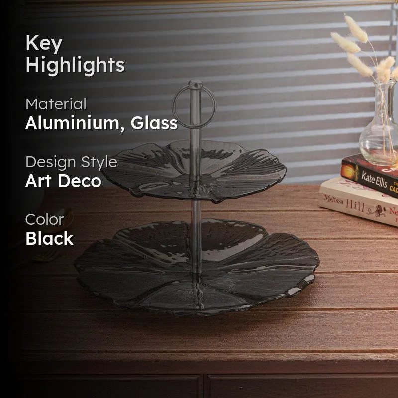 Midnight Petals Two Tiered Cake Stand media 2