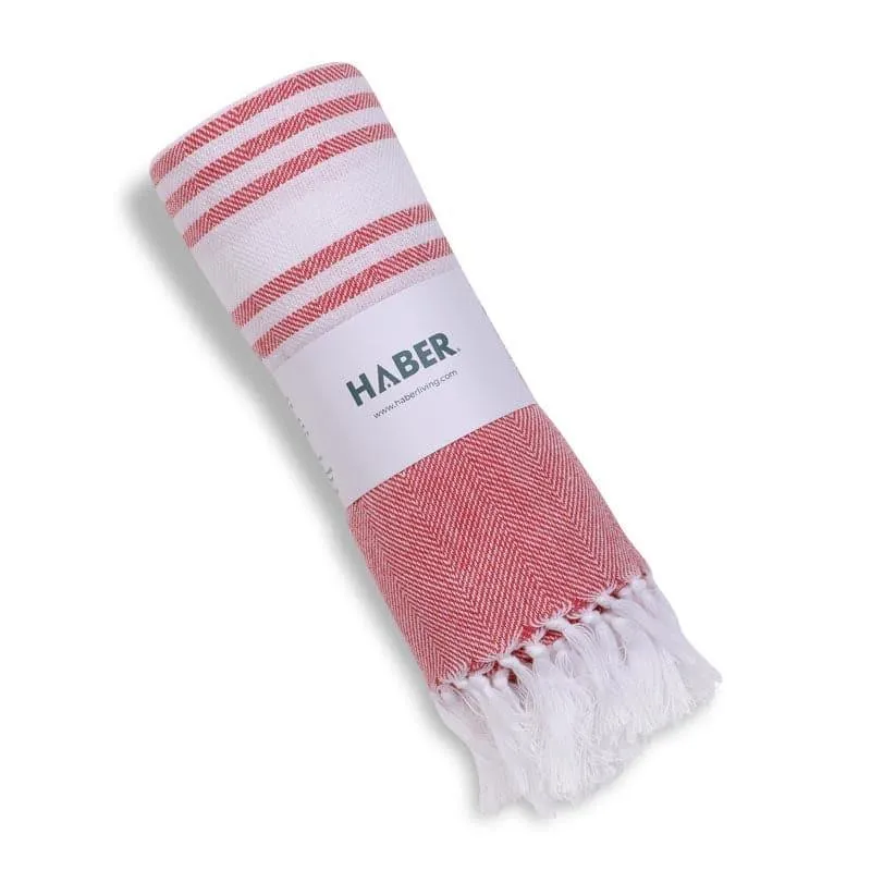 Striped Bliss Bath Towel - Coral media 3