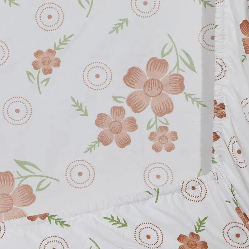 Peach Everly Bedsheet - 180 GSM media 5