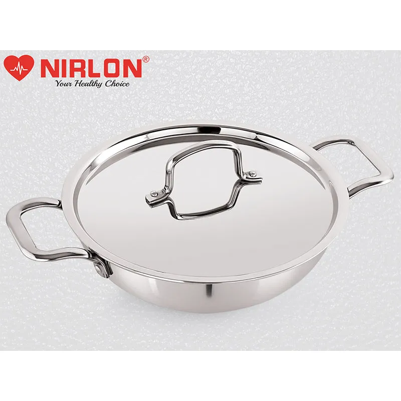 Nirlon Kadhai With Lid - 1500 mL/8 Inches media 3