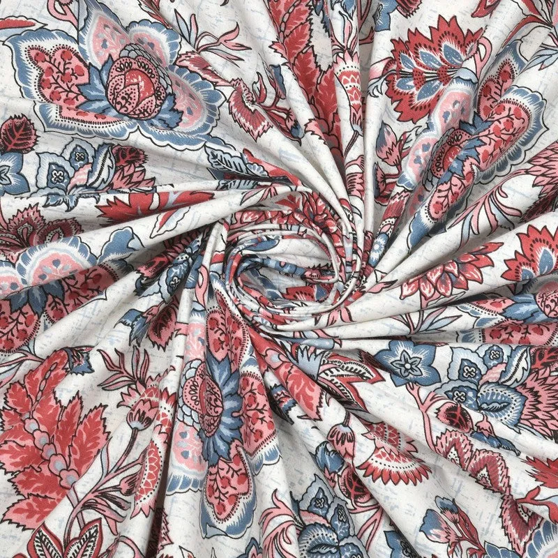 Leafis Cotton Bedsheet (Blue,Maroon) - 240 TC media 5
