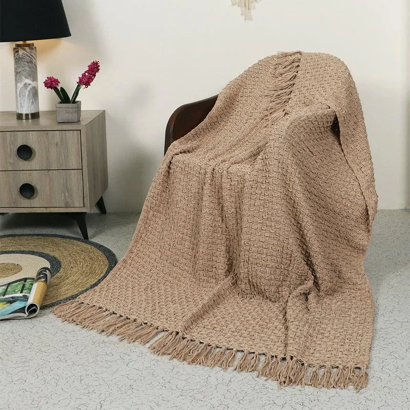 Cozy Loom Throw - Beige media 1