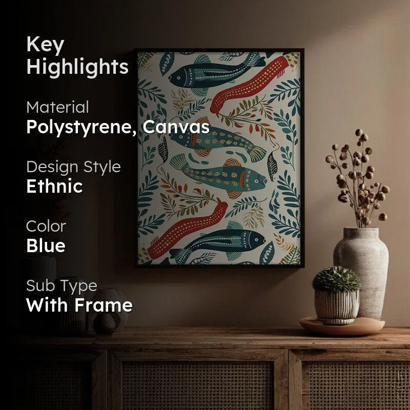 Jalika Canvas Wall Painting With Black Frame media 2