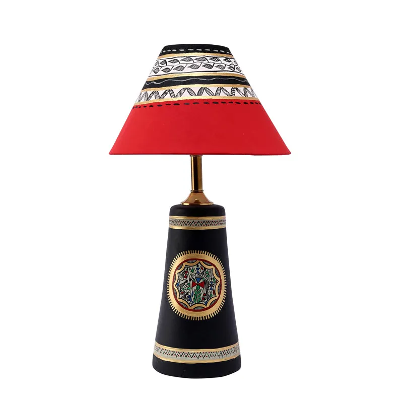 Soma Warli Painted Table Lamp - Multicolor media 4