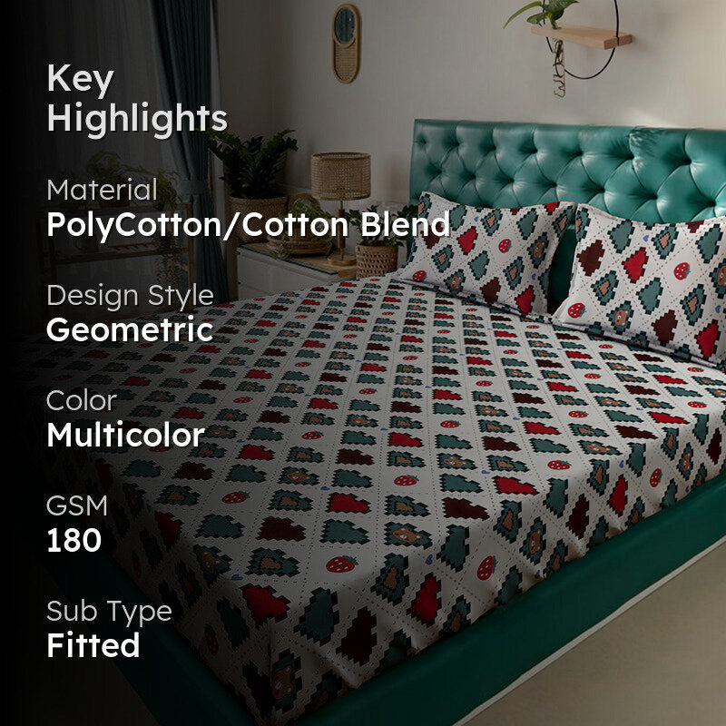 Justine Fitted Bedsheet - 180 GSM media 2