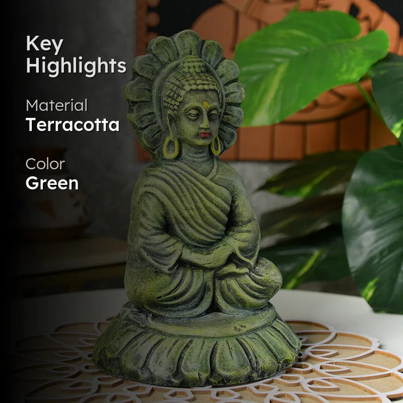 Shanti Buddha Terracotta Idol media 2